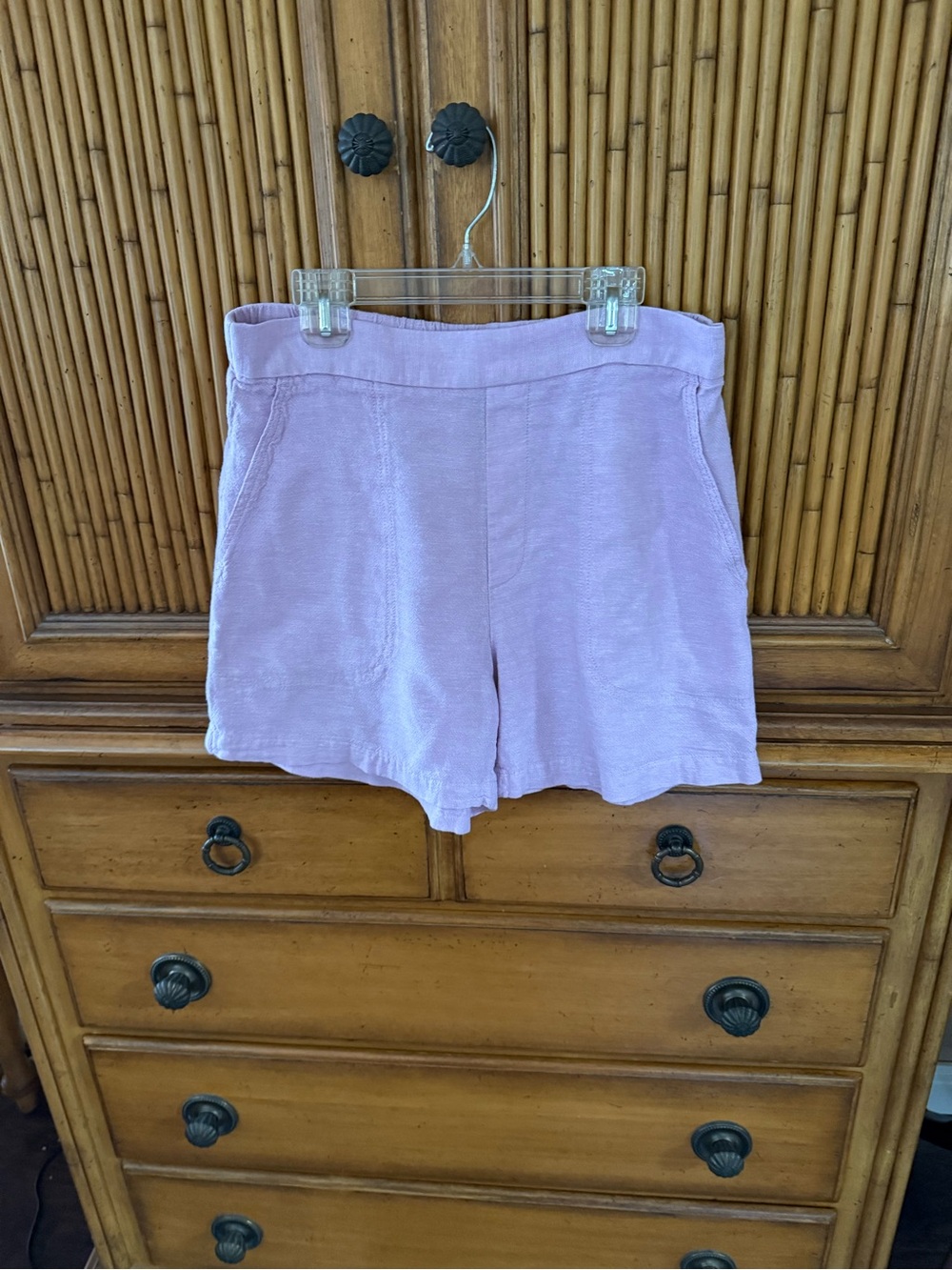 Banana Republic Light Pink High-Waist Knit Shorts